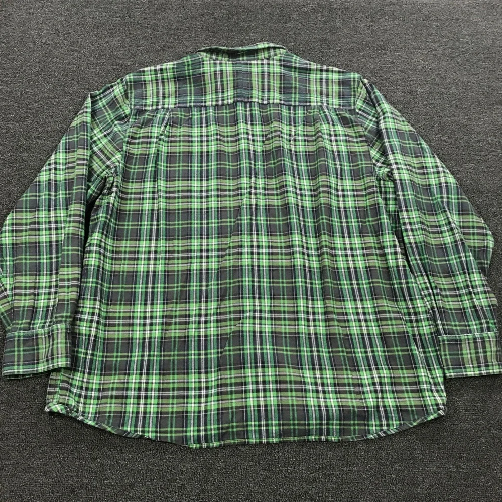 The North Face Mens XXL Green Plaid Flannel L/S Button Down Shirt XXL/TTG